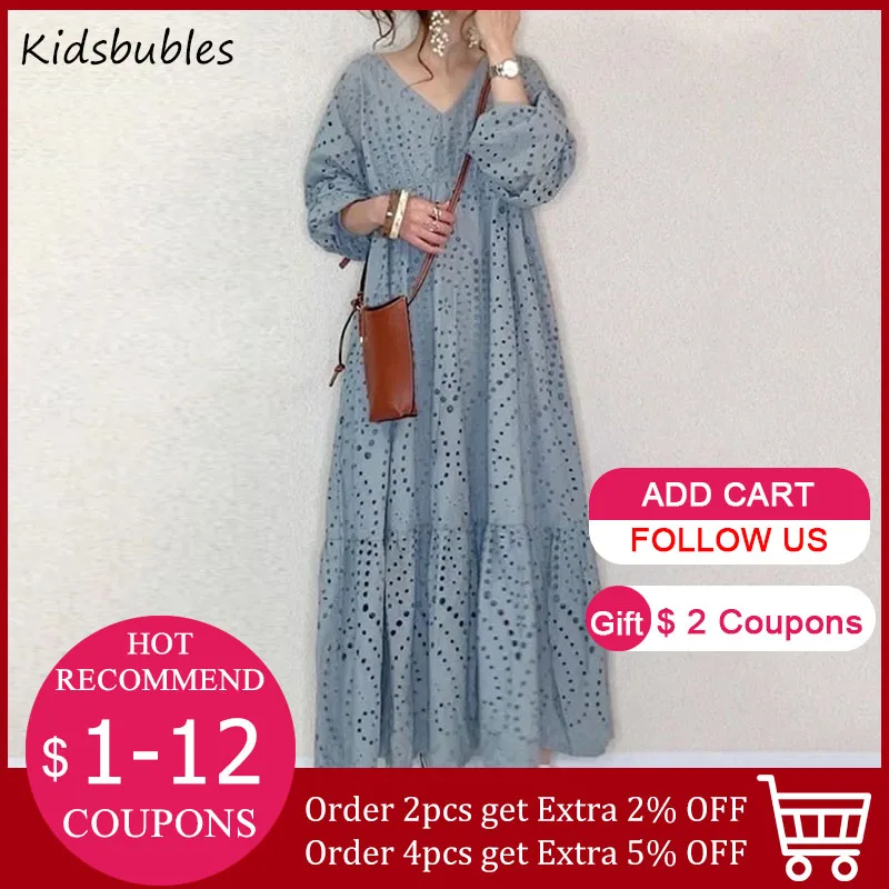 Женское платье трапеция с высокой талией повседневное длинное макси V образным