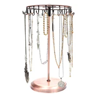 3 tier 23 hooks wooden earrings jewelry organizer display holder stand metal jewelry holder earrings necklace rack display