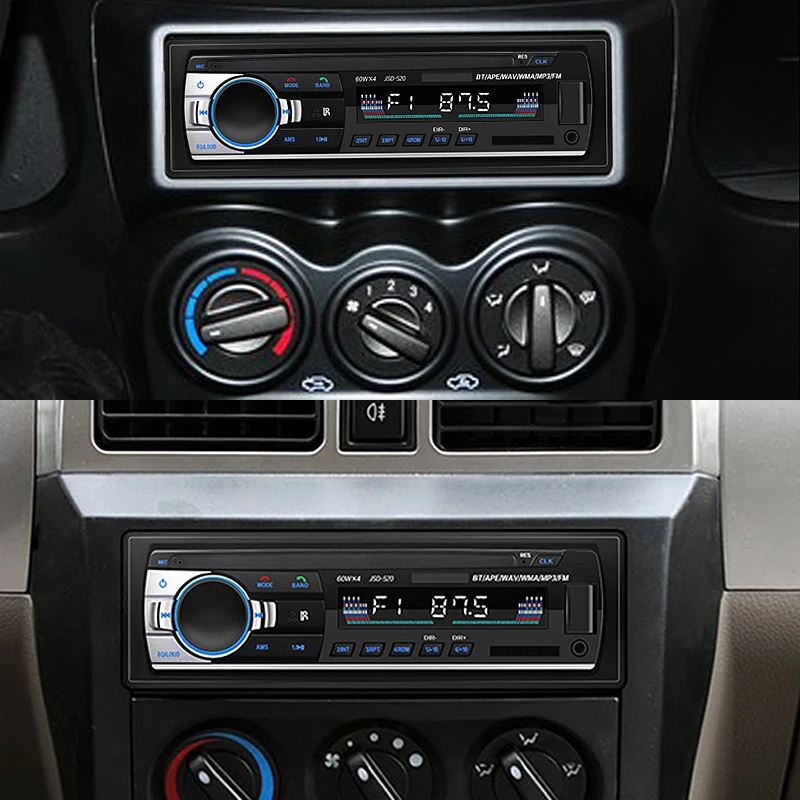1 шт. Автомобильный мультимедийный плеер Bluetooth Авторадио MP3-плеер Автомобильное