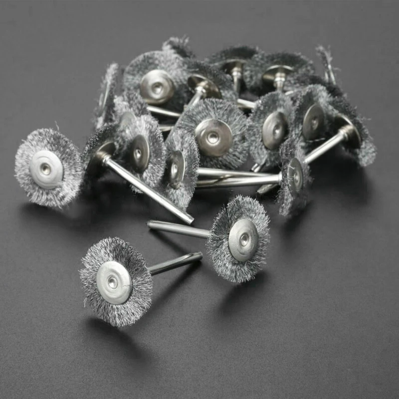 

60pcs/Set Wire Brushes Wheel Electric Polishing Woodworking Tool 3Mm Shank Rotary Tools Stainless Steel Wire Brushes