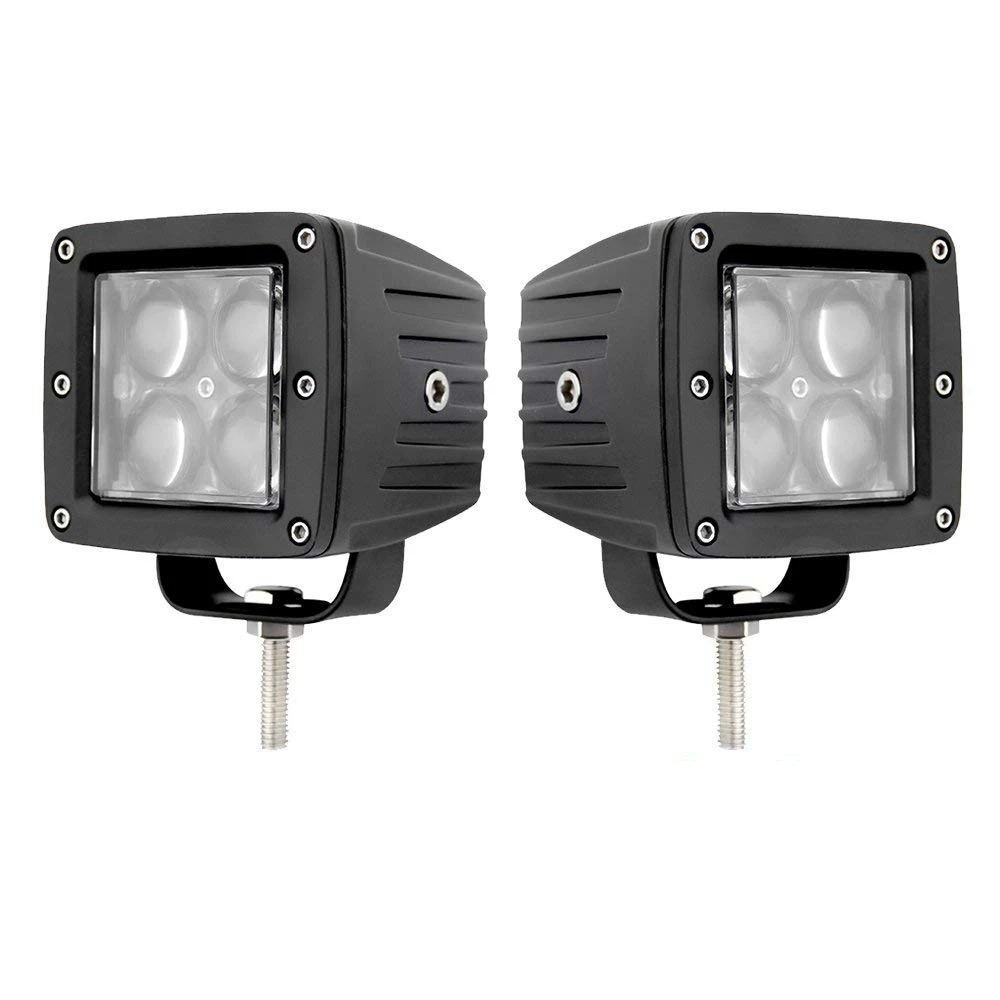 Универсальная автомобильная 2PCS 20W 4-дюймовая 4D LED рабочая световая панель с кронштейнами для водосточной решетки для Toyota Tacoma 2005-2015 Бесплатный провод.
