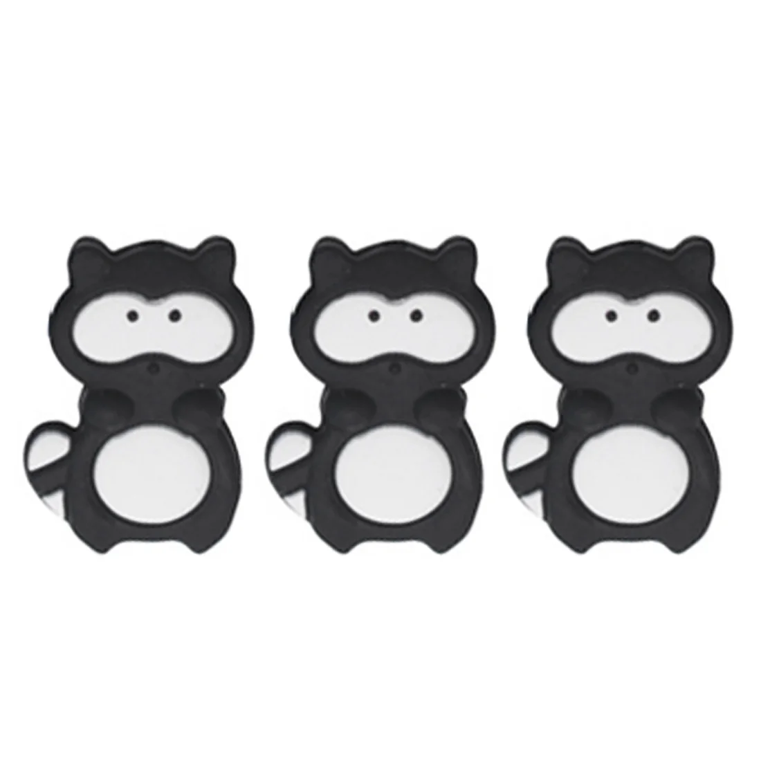 black 3 шт Силиконовые Бусины из енота для сосок, зажим, аксессуары, Детские Прорезыватели, BPA бесплатно, DIY бусины для прорезывания зубов, ожерелье - Цвет: black