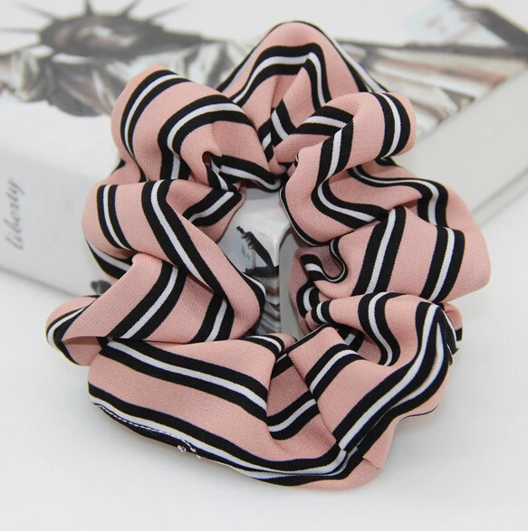 

New Arrival New Summer Striped Printed Women's Lace Hair Scrunchies Hair Tie Hair Accessories Ponytail Holder Hair
