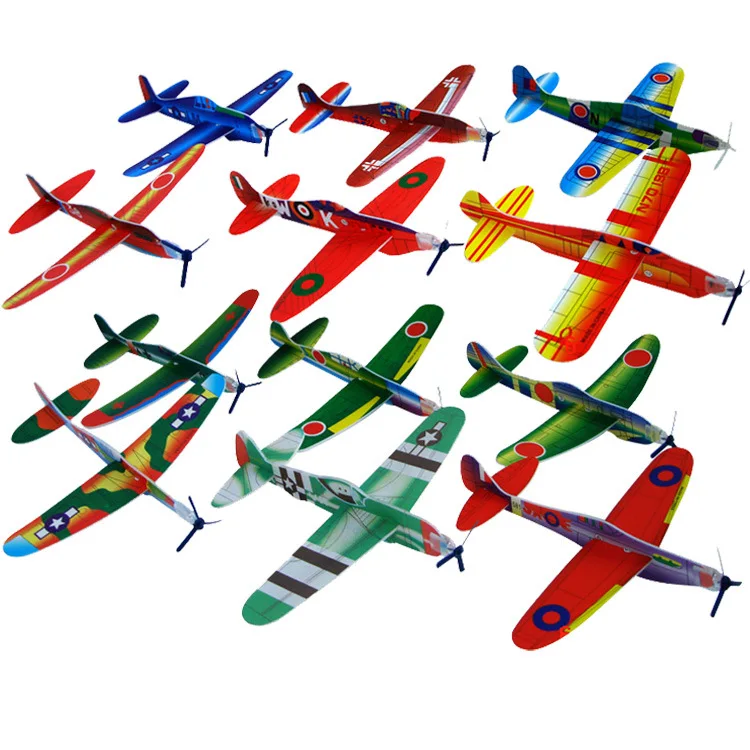 Детский пенопластовый мини самолет ручной работы летающий планер обучающий