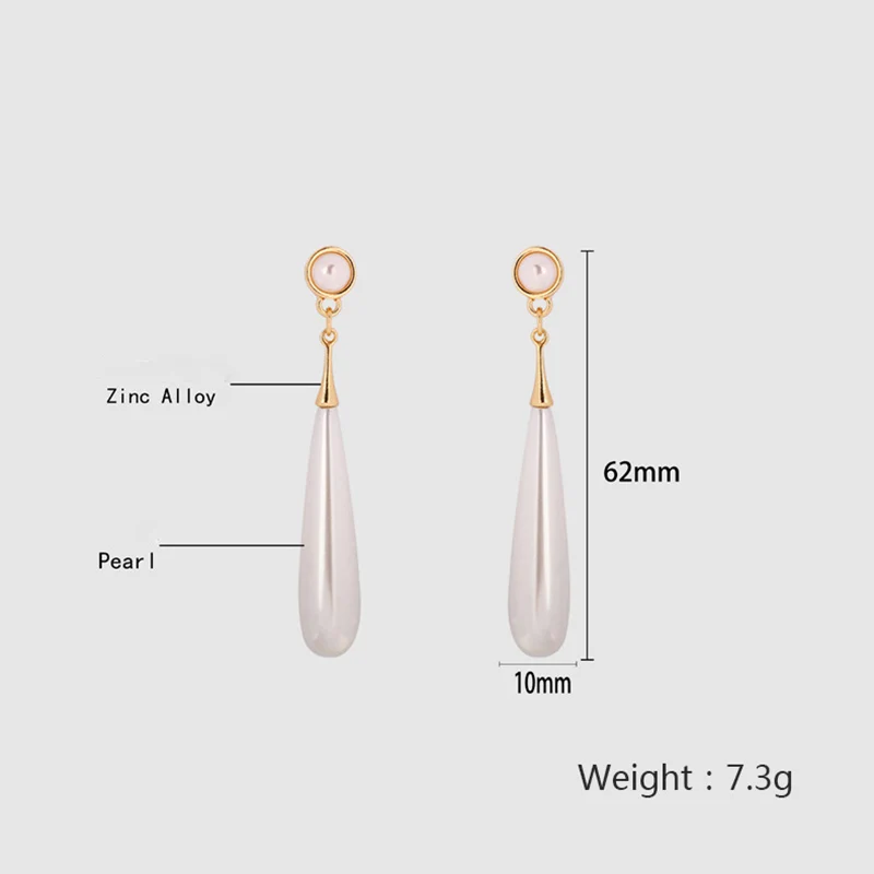

Drop Earrings Silver Long Dangle Pearl Baroque Original Korean Style Exquisite Luxury Jewelry 2021 Summer Trend Women Fashion