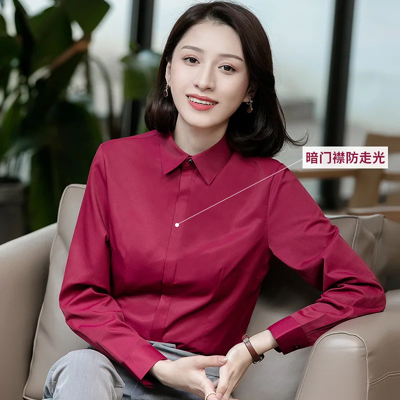 

women cultivate morality shirt in the spring of 2019 the new professional uniform dress party brought the pure color