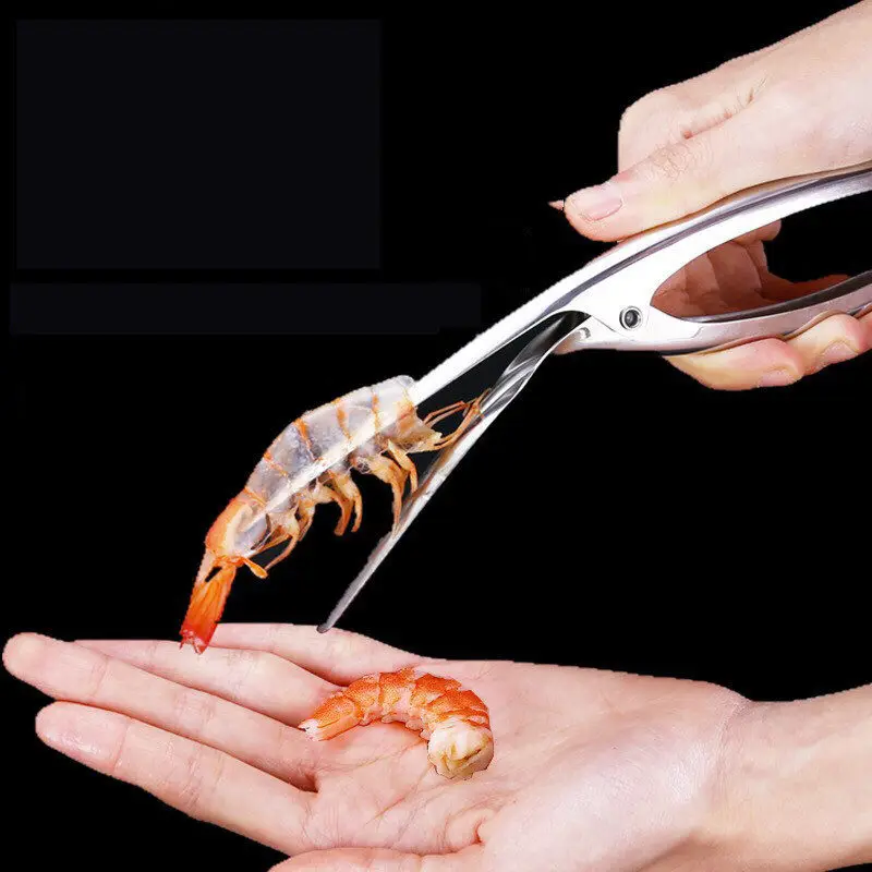 

Creative Stainless Steel Shrimp Peeler Kitchen Seafood Tool Prawn Shrimp Deveiner Fishing Knife Lobster Sheller Peeler
