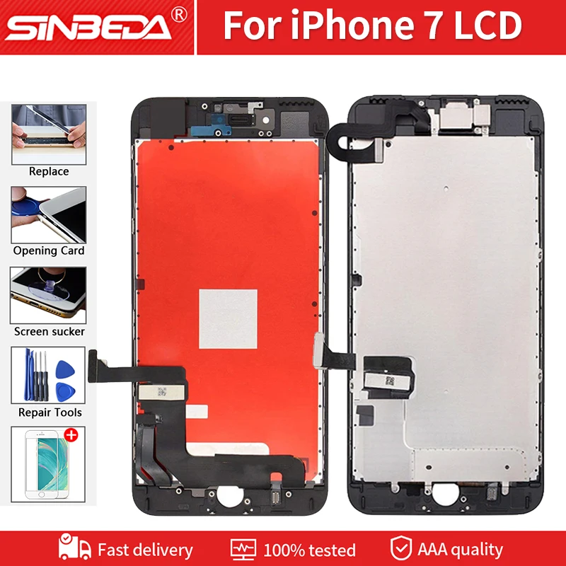 

4,7 "полный набор ЖК-дисплей Screnn для iPhone 7 ЖК-дисплей с 3D силой сенсорный экран дигитайзер Замена ЖК-дисплей для iPhone 7G