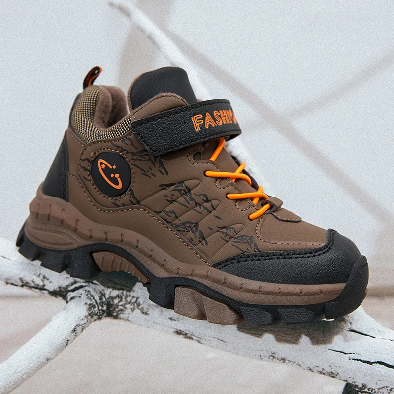 Кроссовки для мальчиков зимняя спортивная обувь повседневные Нескользящие