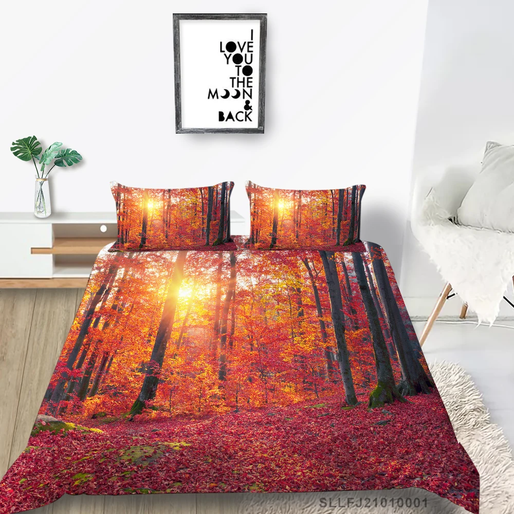 

3D Bedding Set Luxury Duvet Cover Set Landscape Design Super Soft Breathable King Queen Full Double Single Size