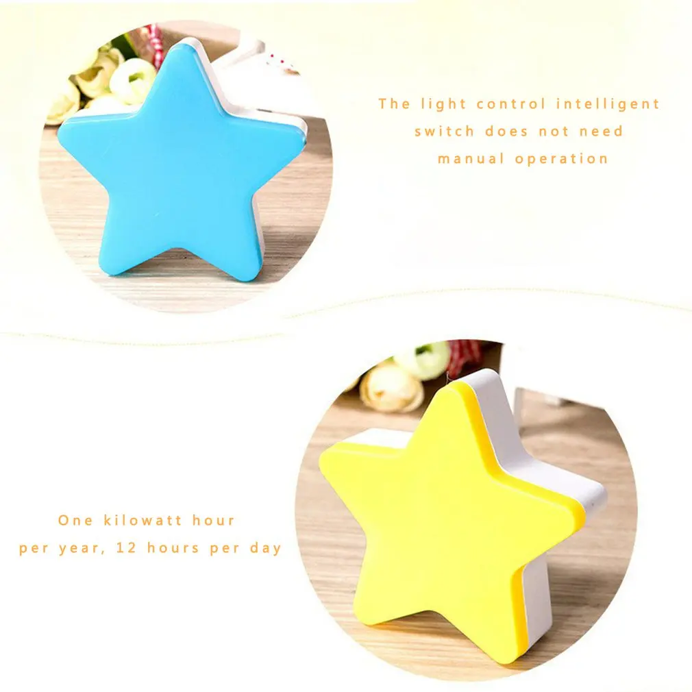

4 colors LED Night Light Mini Cute Wall Plug-in Auto Sensor Bedside Lamp For Bedroom Kid's Room Hallway Corridor Stairs US 220V