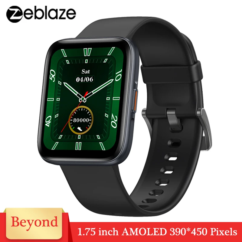 

Zeblaze Beyond GPS Smartwatch 5ATM 1.75 INCH AMOLED 390*450 Pixels 12nm High-end GPS Smart Watch Men Women Heart Rate SpO2 Clock