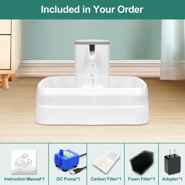 Pet water dispenser 3.1L large-capacity waterfall Desktop water dispenser automatic circulation pet water dispenser 5V 1A