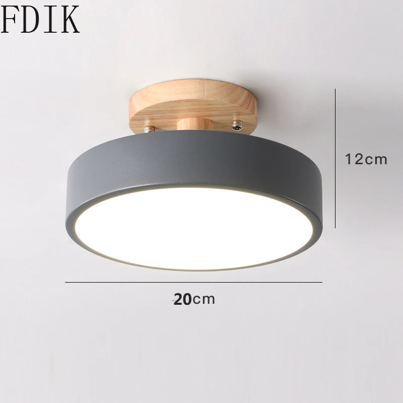 Macaron деревянный светодиодный потолочный светильник современный круглый