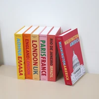 2022 vacation style fake books modern coffee table bookshelf decoration books ornaments fashion photography prop books set