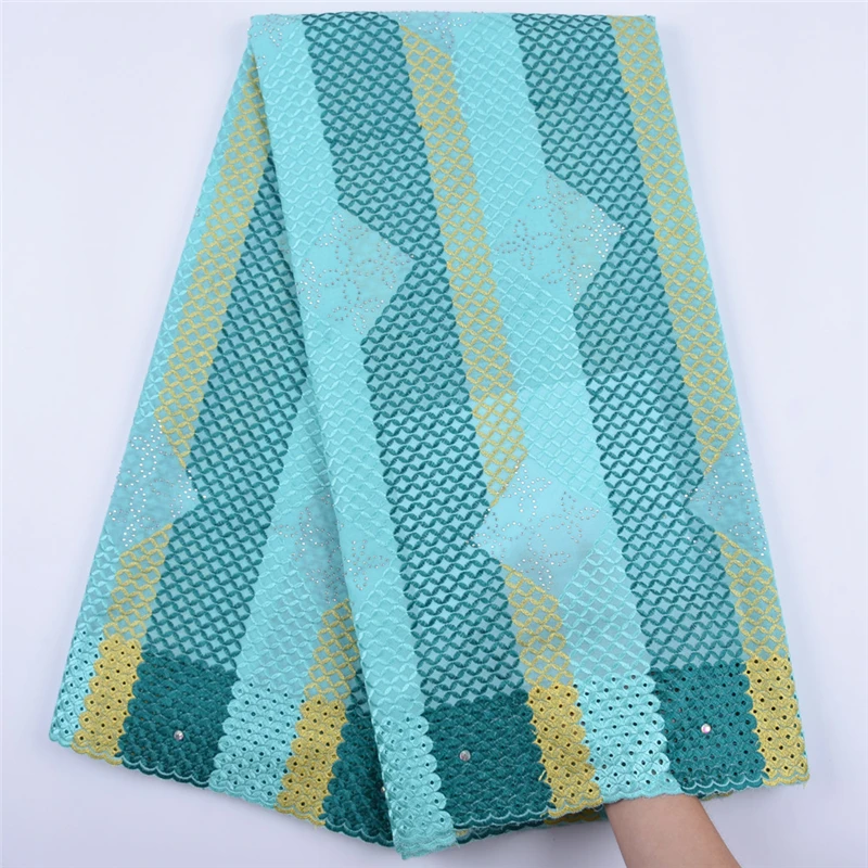 Новейшая Африканская Хлопковая сухая кружевная ткань многоцветная швейцарская