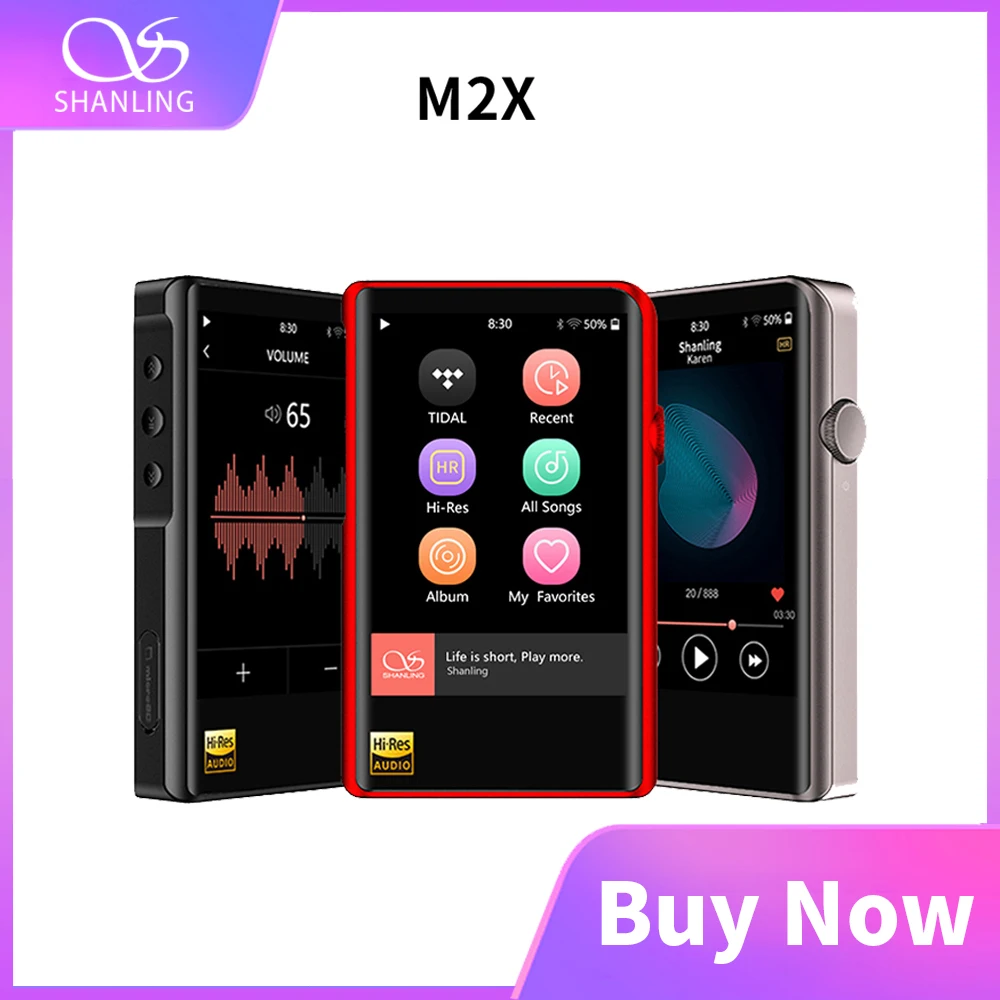 Mp3 плеер SHANLING M2X hi Fi с bluetooth usb dsd ЦАП ak4493eq без потерь поддержкой res flac DSD256