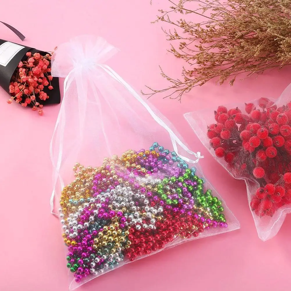 

50 шт., подарочные пакеты из органзы, 10 х13 см