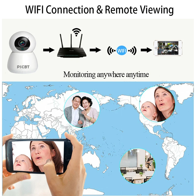 Wi-Fi ip-камера Tuya работает с Alexa Google домашняя охранная камера наблюдения ночное