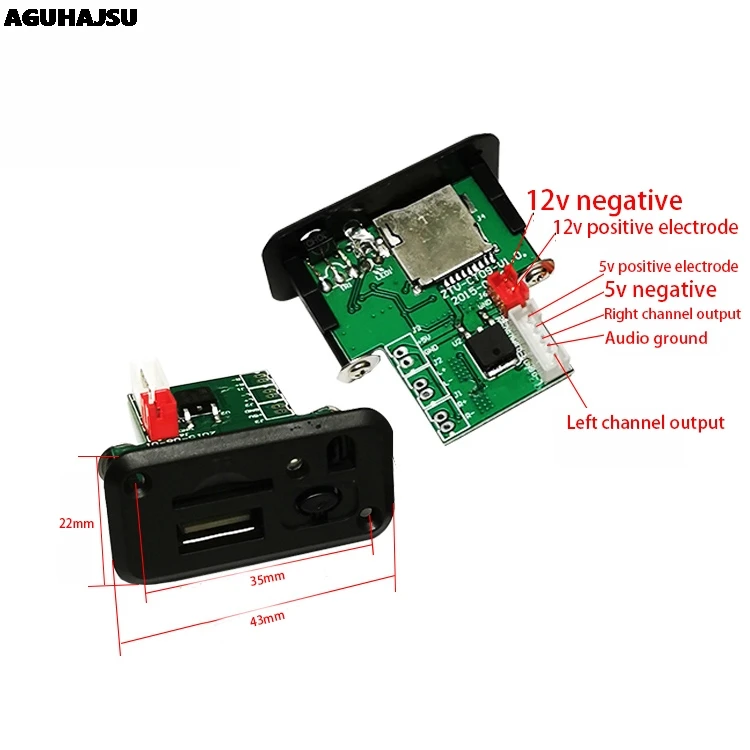 Mini 5V MP3 Decoder Board 3W*2 Decoding Module WAV U disk TF Card USB Amplifier Speaker Audio With Remote Control Wire | Электронные