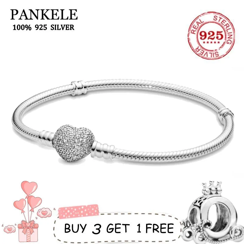 

Женский браслет из серебра 100% пробы, с подвесками