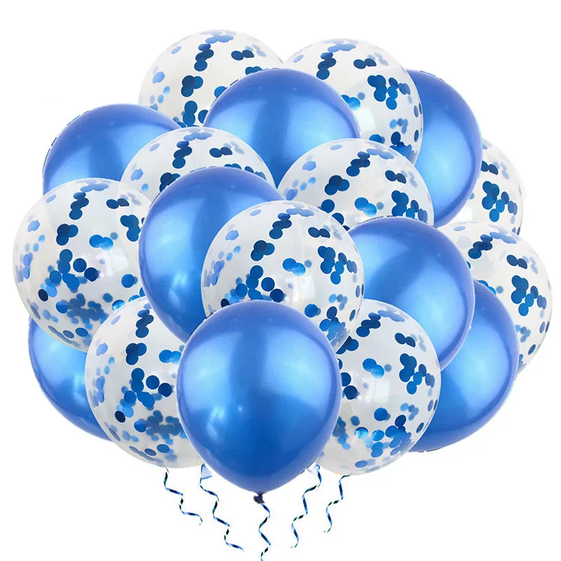 20pcs blue С днем рождения воздушные шары баннер первый день рождения мальчик вечерние украшения Дети Девочка мой 1st один год взрослых гирлянды поставки - Цвет: 20pcs blue