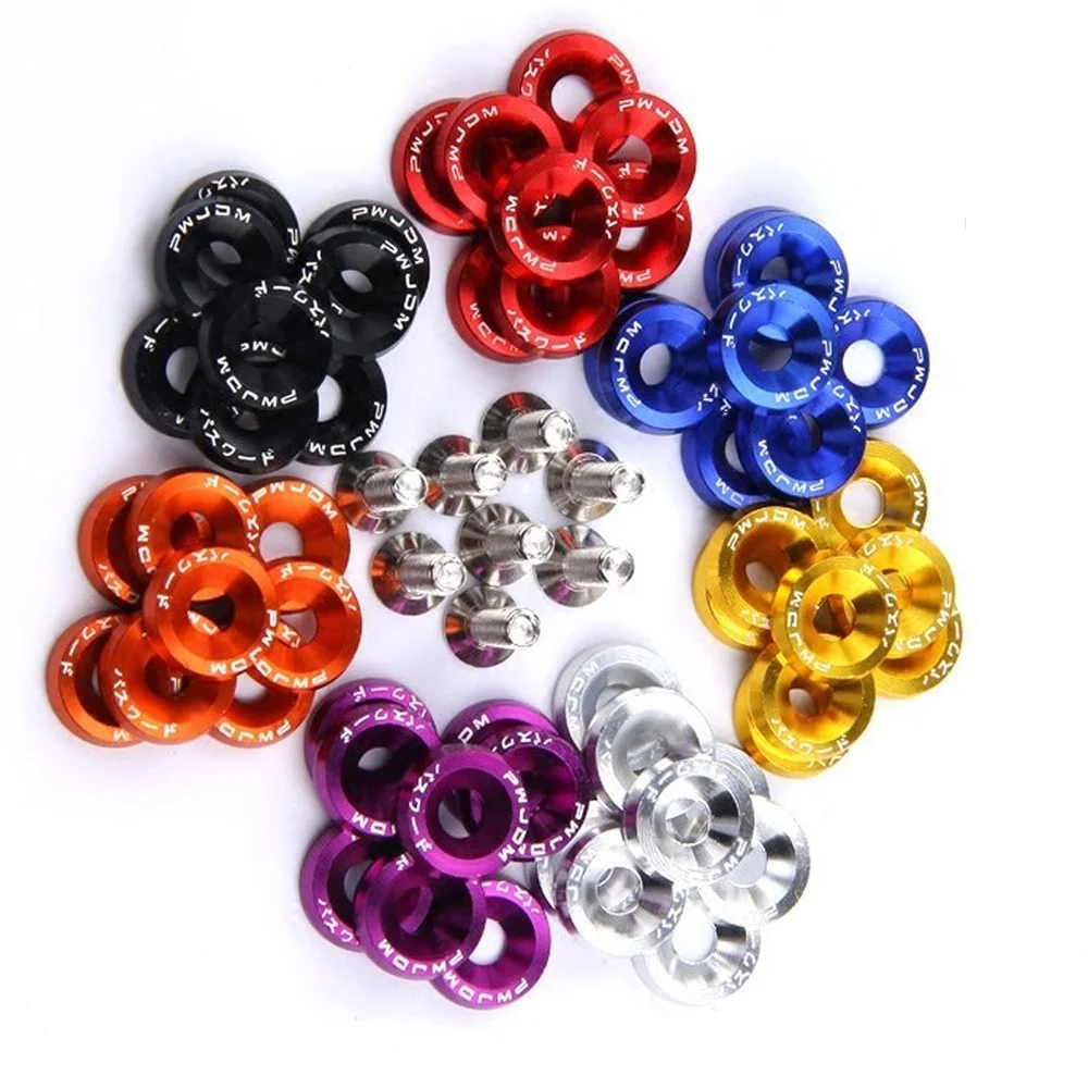 new M6 Car JDM Fender Washer License Plate Bolts for KTM 530EXC CBR600RR XCR-W R FREERIDE 250R 350 Husaberg