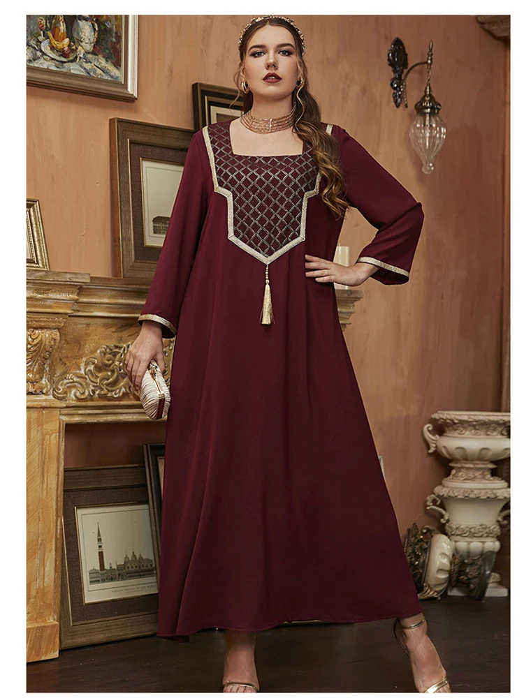 "Рамадан, Красное длинное женское платье, Турция, ислам, индийское, пакистанское, мусульманское платье для женщин, кафтан, Марокканское плать..."