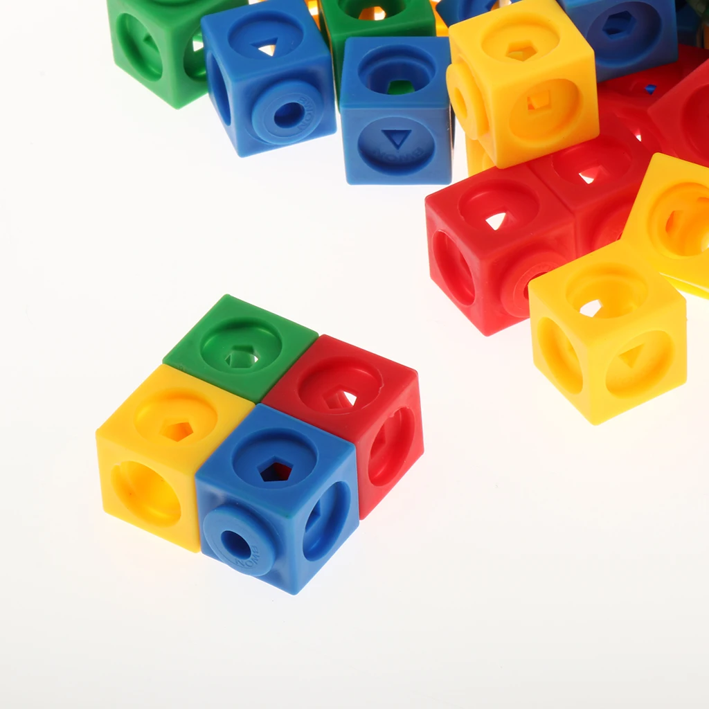 100 шт./партия мультиlink Linking Cubes/Математические манипуляторные/счетные кубики