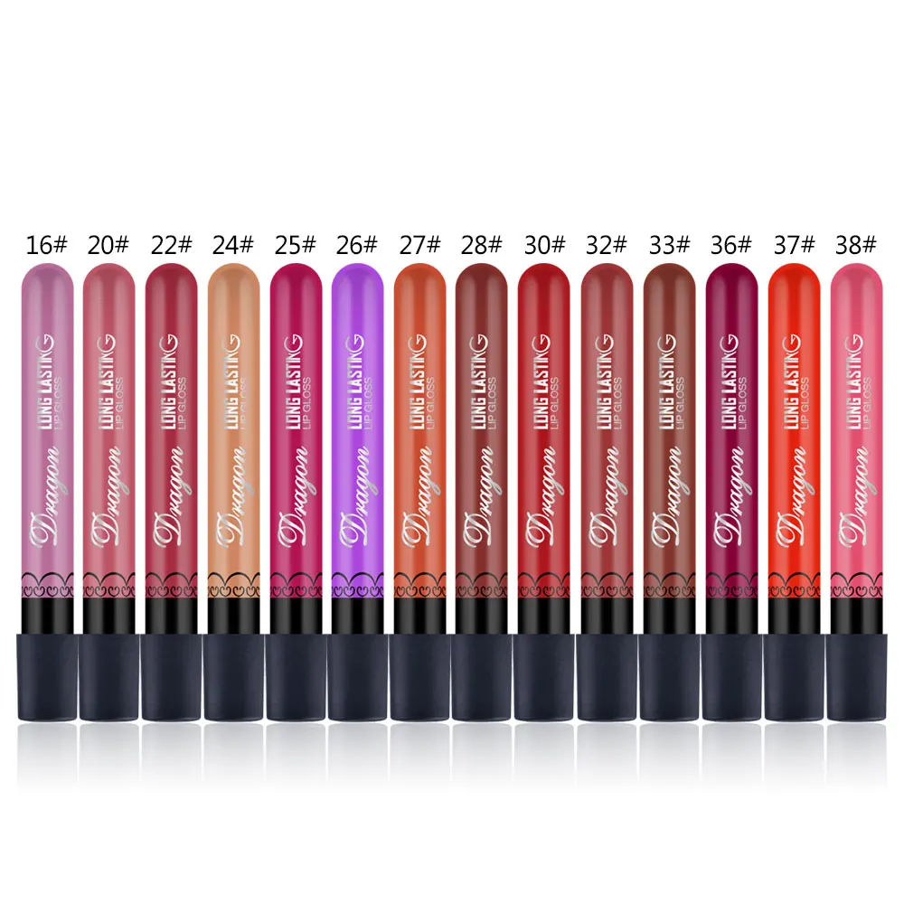 1Pcs Sexy Red Vampire Lipstick Matte Waterproof Velvet Lipgloss Liquid Lip Gloss 28 Color Cosmetic Beauty Makeup |