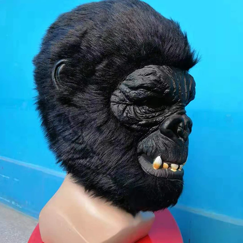 Маска Chimpanzee King Kong из латекса для мужчин Взрослый ужасный клоун косплей аниме