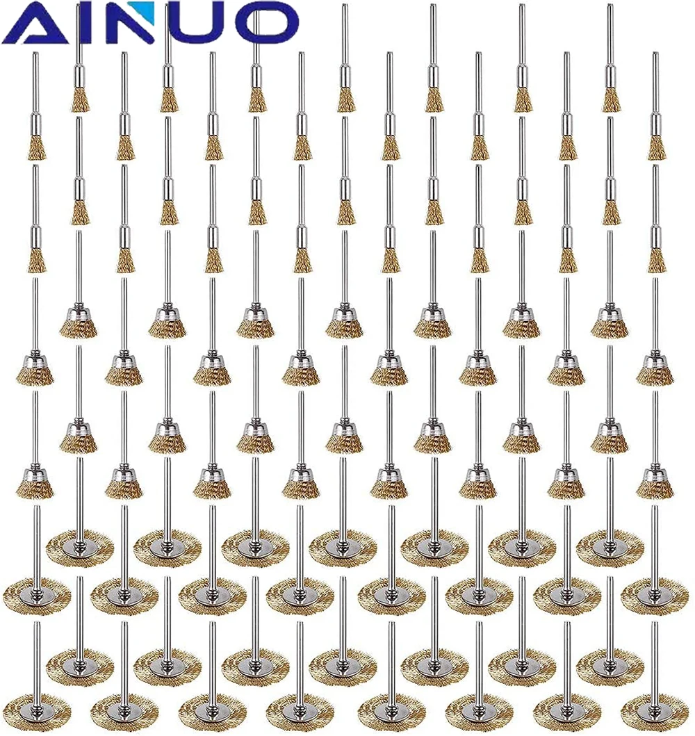 

Латунная щетка, проволочный хвостовик, электрический инструмент, стальной щетки колеса провода стакана, аксессуары для ржавчины, вращающий...