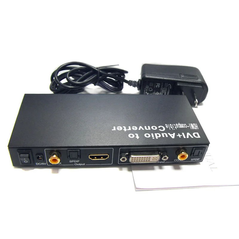 Larryjoe DVI в HDMI совместимый конвертер с Spdif/toslink коаксиальный аудио вход и выход|dvi to