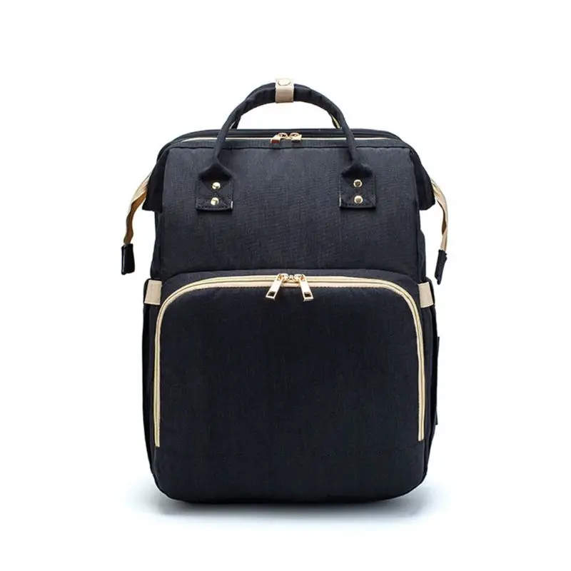 

2 IN 1 Folding Crib Backpack Multifunctional Large-Capacity Diaper Bag F3MD