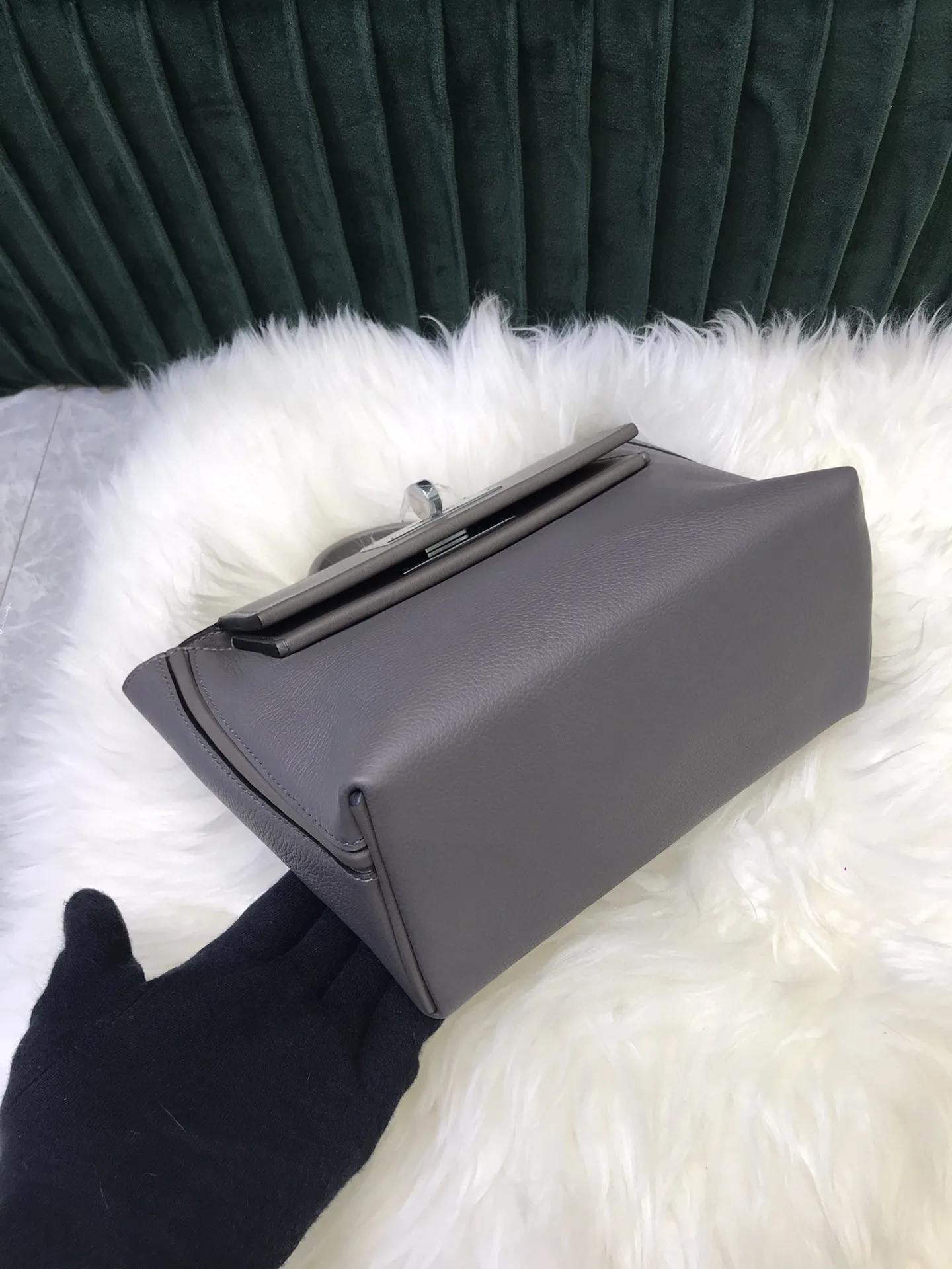 

Toppe Fully Handmade LUXURY PURSE,21cm mini 2424 bag,Brand Handbag,Evercolor with swift Leather,Fast Delivery