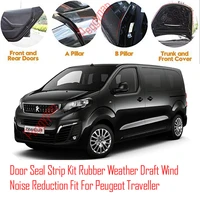 door seal strip kit self adhesive window engine cover soundproof rubber weather draft wind noise reduction for peugeot traveller
