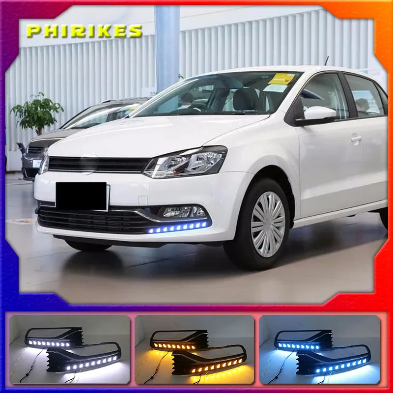 

Дневные ходовые огни для Volkswagen VW Polo 2014, 2015, 2016, 2017, 2 шт.