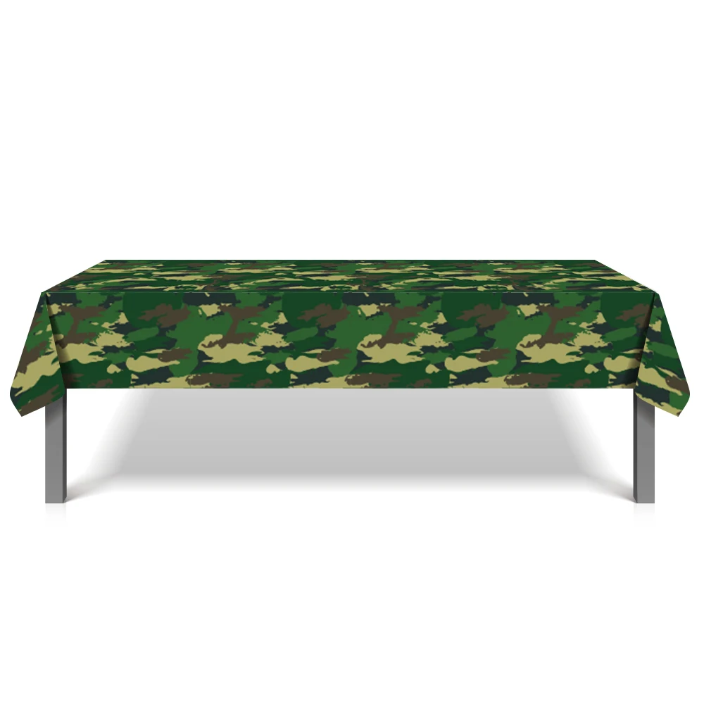 

130*220cm Camouflage Military Officers and Soldiers Theme Birthday Party Disposable Tablecloths Baby Shower Decors Tablecover