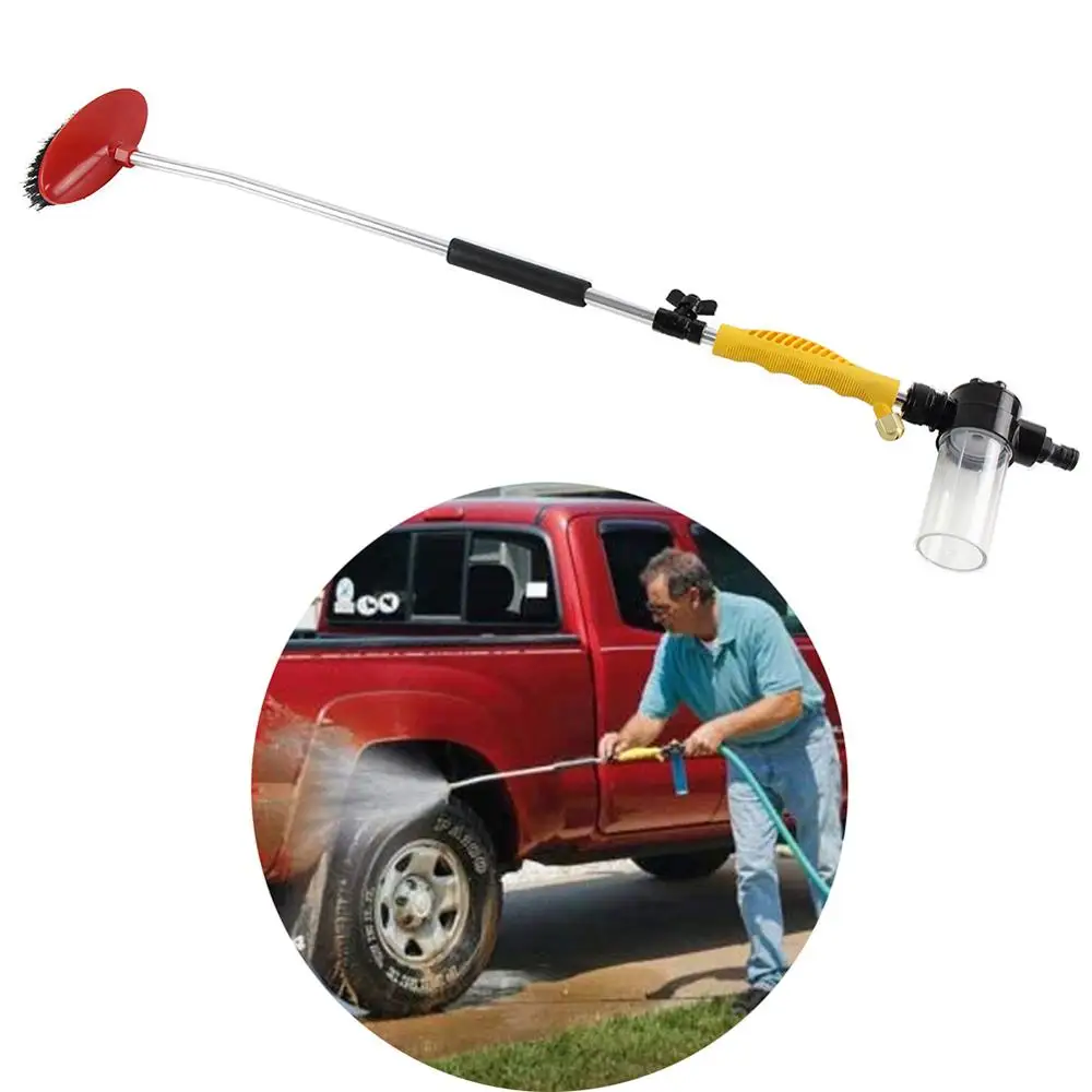 Бытовой съемный пенный горшок высокого давления с щеткой и длинным стержнем