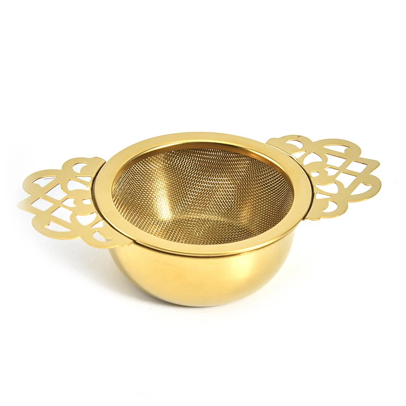 

Сетка с отрывными листами Нержавеющая сталь подвесной Чайный фильтр капельного чаша с двойным ушным Чай Infuser Кухня гаджет Кофе травы Специ...