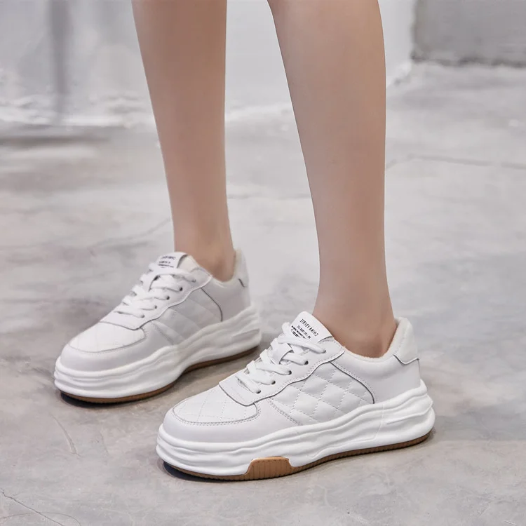 

Spring Autumn Flat Platform SneakersWomen Chunky Shoes Fashion Lace-up Comfortable Thick Bottom Casual Shoes for Women