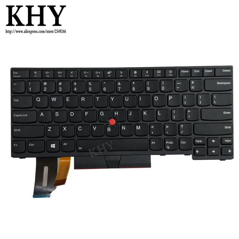 Оригинальная клавиатура с американской подсветкой для ThinkPad E480 E490 L380 L390 L480 L490 T480S