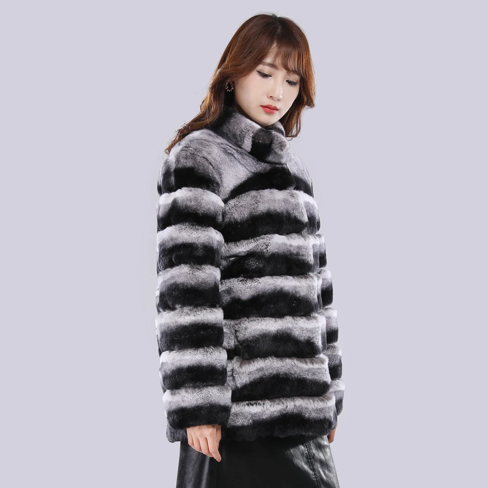2020 Новый осень-зима Женские Настоящий мех кролика пальто леди теплая мягкая