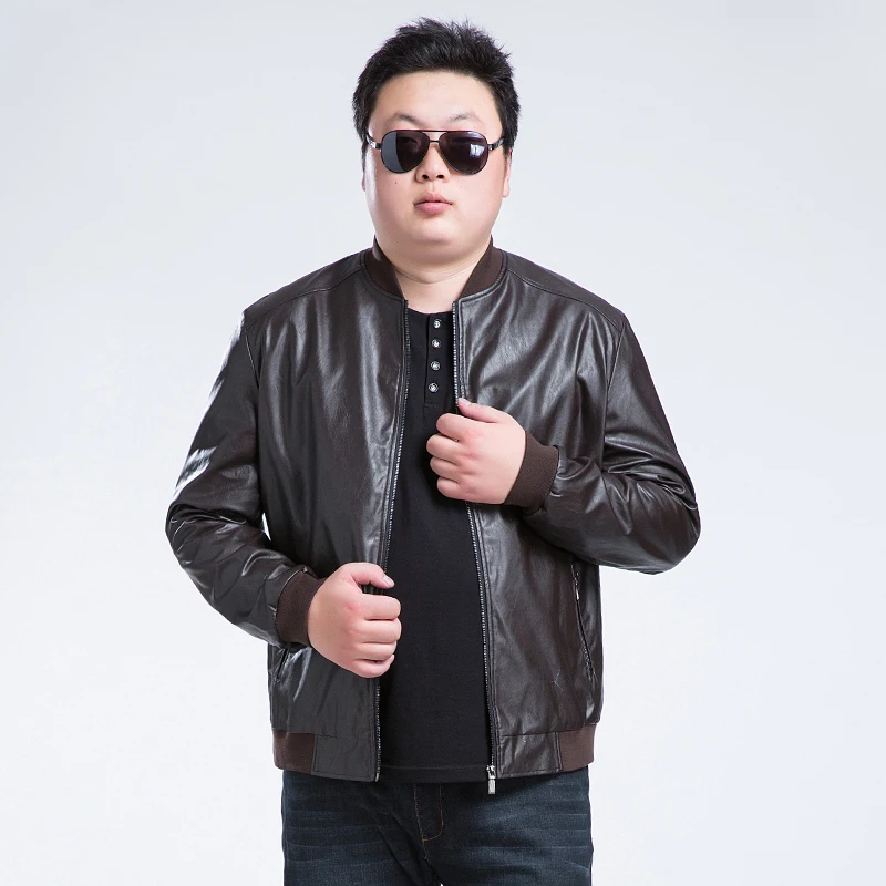 Куртка мужская из искусственной кожи Осень-зима размера плюс | Мужская одежда