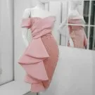 Сексуальные вечерние платья, большие размеры, Золотое Африканское платье из двух частей с длинными рукавами, короткое вечернее платье для выпускного платья