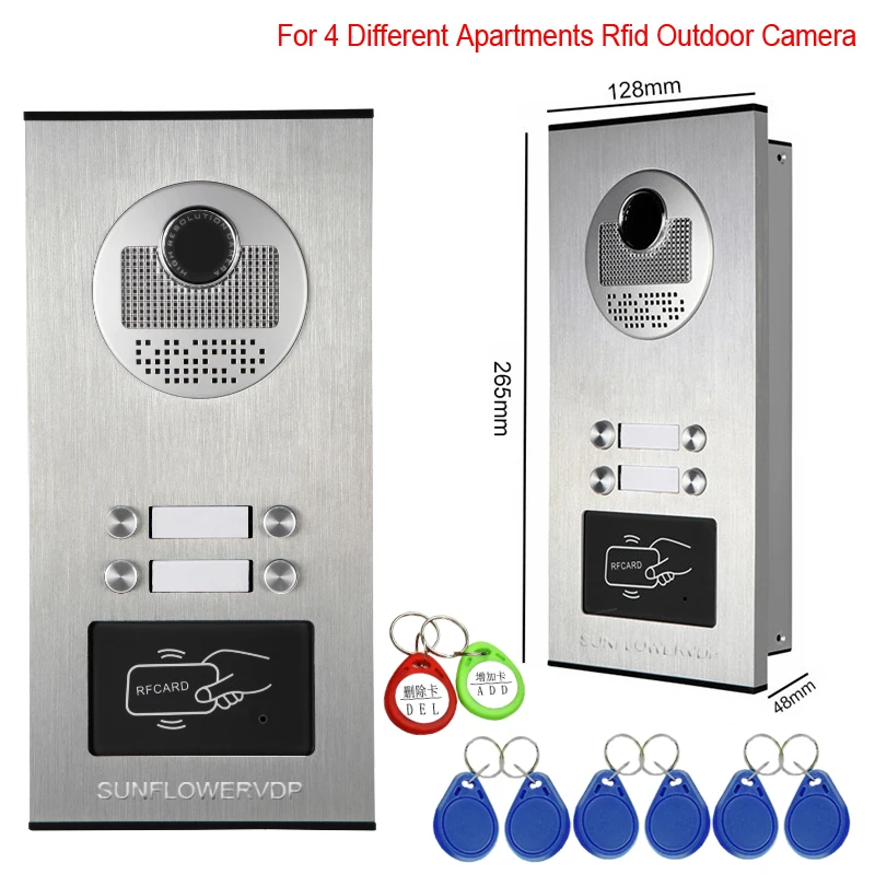 9 inchs Wifi Door Station Intercom + 32GB video intercom With Recording For 3-6 Apartments Home Intercom Video Call With Monitor