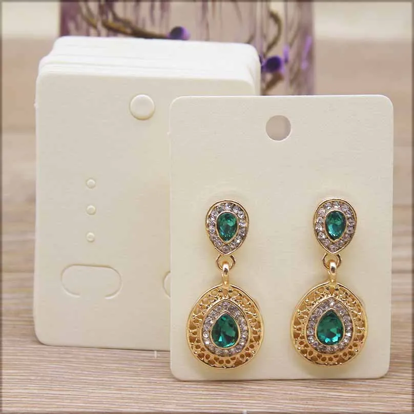 Карточки для демонстрации ювелирных изделий 5*6 5 см аксессуары сережек белые