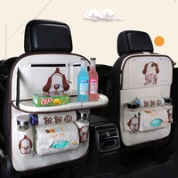 cartoon multi pocket car seat back hanging organizer universal auto pad cup storage holder bag car styling protector accessories