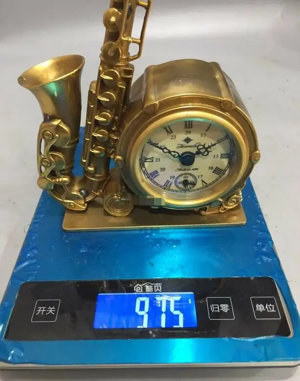 Механические часы для саксофона ручной работы 7 дюймов бронза медь золото | Дом и