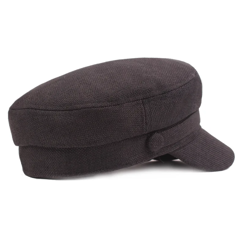 Snapback Кепка SILOQIN мужская плоская кепка s Простые Модные женские армейские военные шапки Новая Винтажная трендовая хлопковая льняная Кепка темно-синяя шляпа